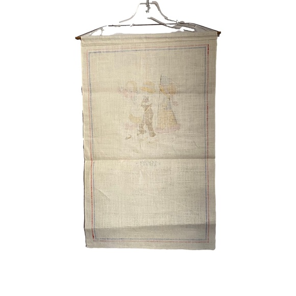 HOLLY HOBBIE Vintage 1976 Bicentennial Americana Linen Hanging Calendar - Picture 5 of 8